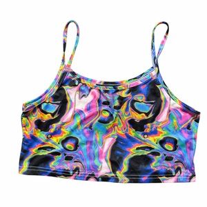 2+1 FREE ROMWE Multicolor Abstract Crop Top